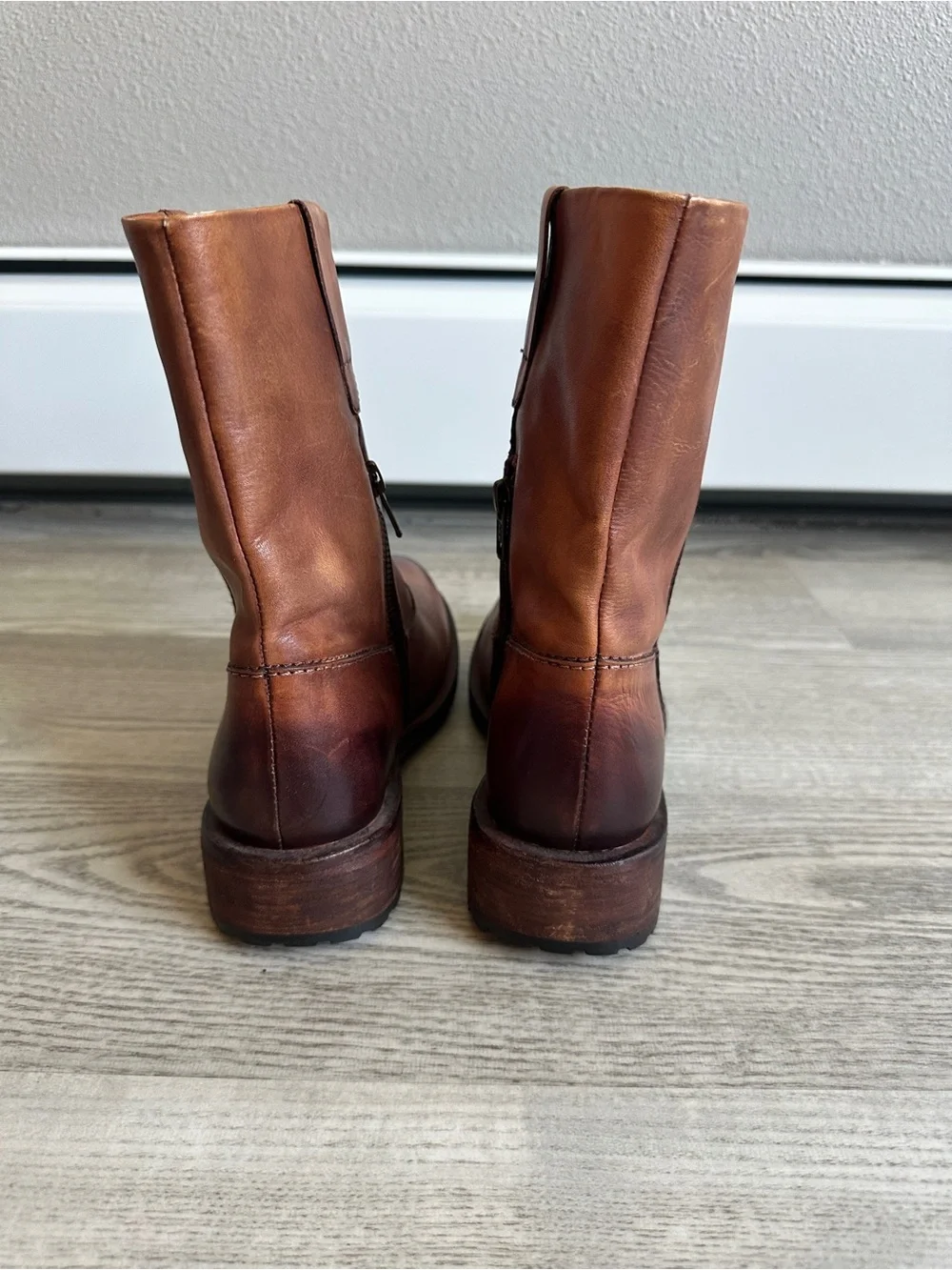 Vintage Foundry Co Brown Leather Alaina Ankle Boots 8